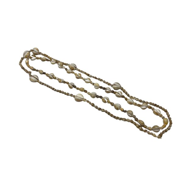 Cowry Shell‎ Necklaces Set of Two Different Patterns Long Beach Ocean - Picture 6 of 7